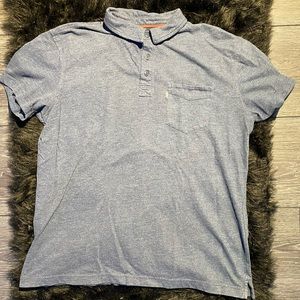 Levi’s Mens half button collared tee shirt